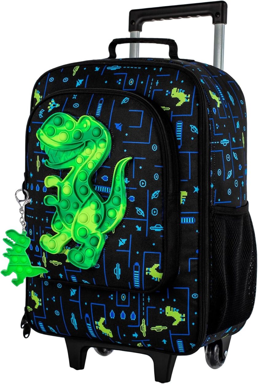 Kids Luggage for Boys Girls, Cute Rolling Wheels Suitcase for Children Toddler
