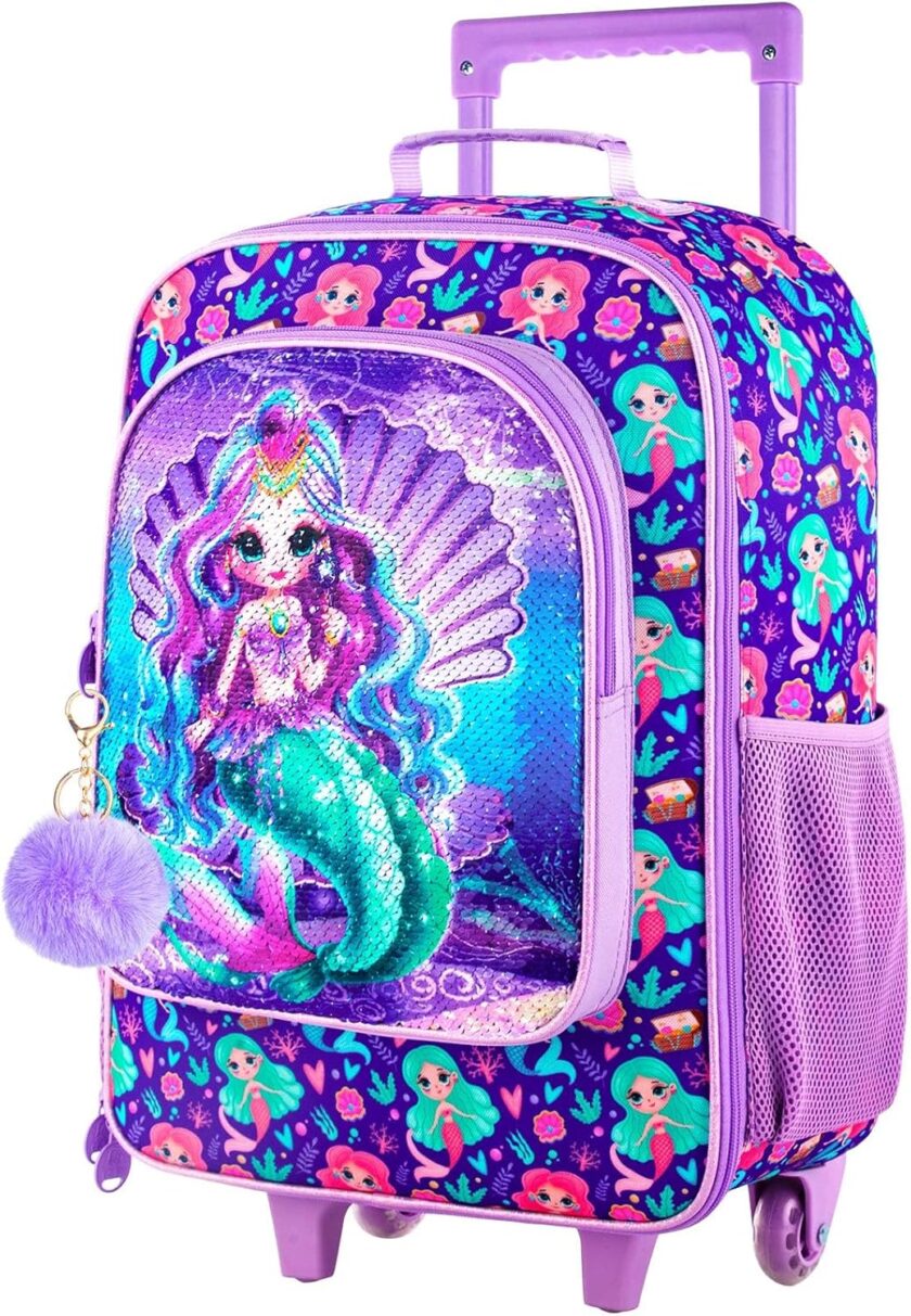 Kids Luggage for Boys Girls, Cute Rolling Wheels Suitcase for Children Toddler
