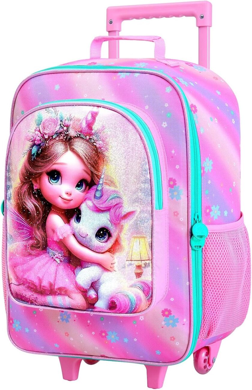 Kids Luggage for Boys Girls, Cute Rolling Wheels Suitcase for Children Toddler